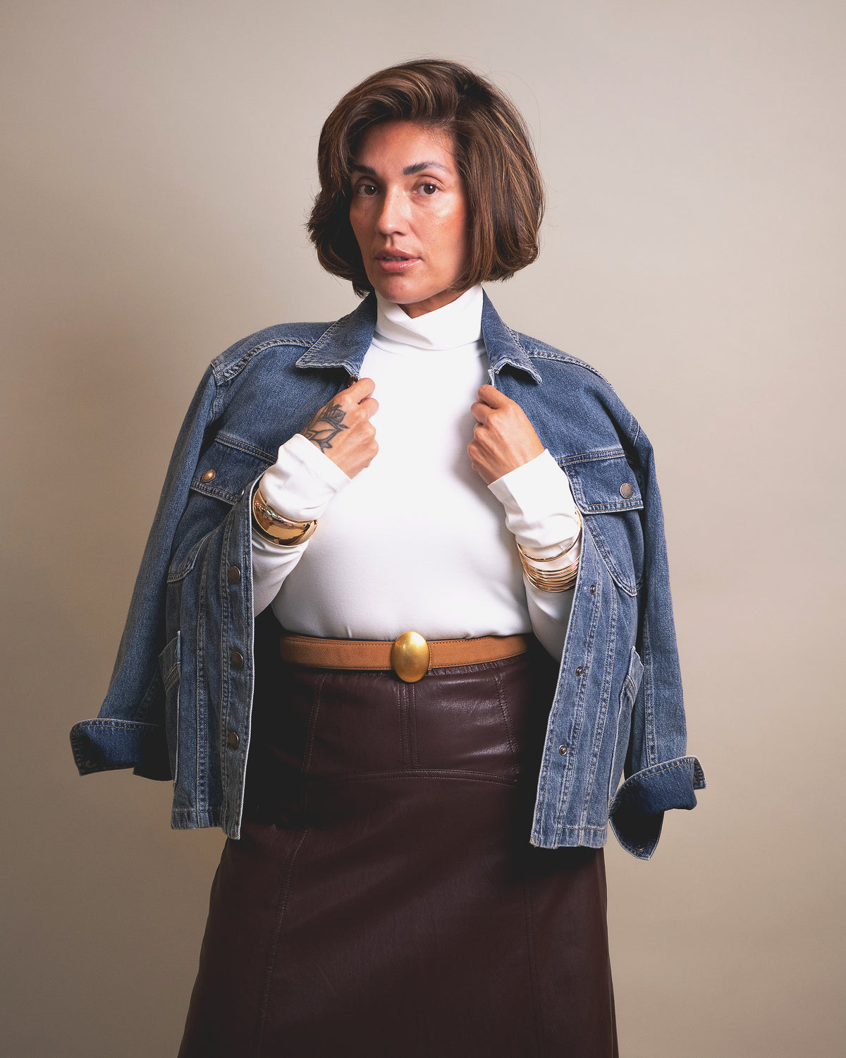 Tiegan Faux Leather Skirt