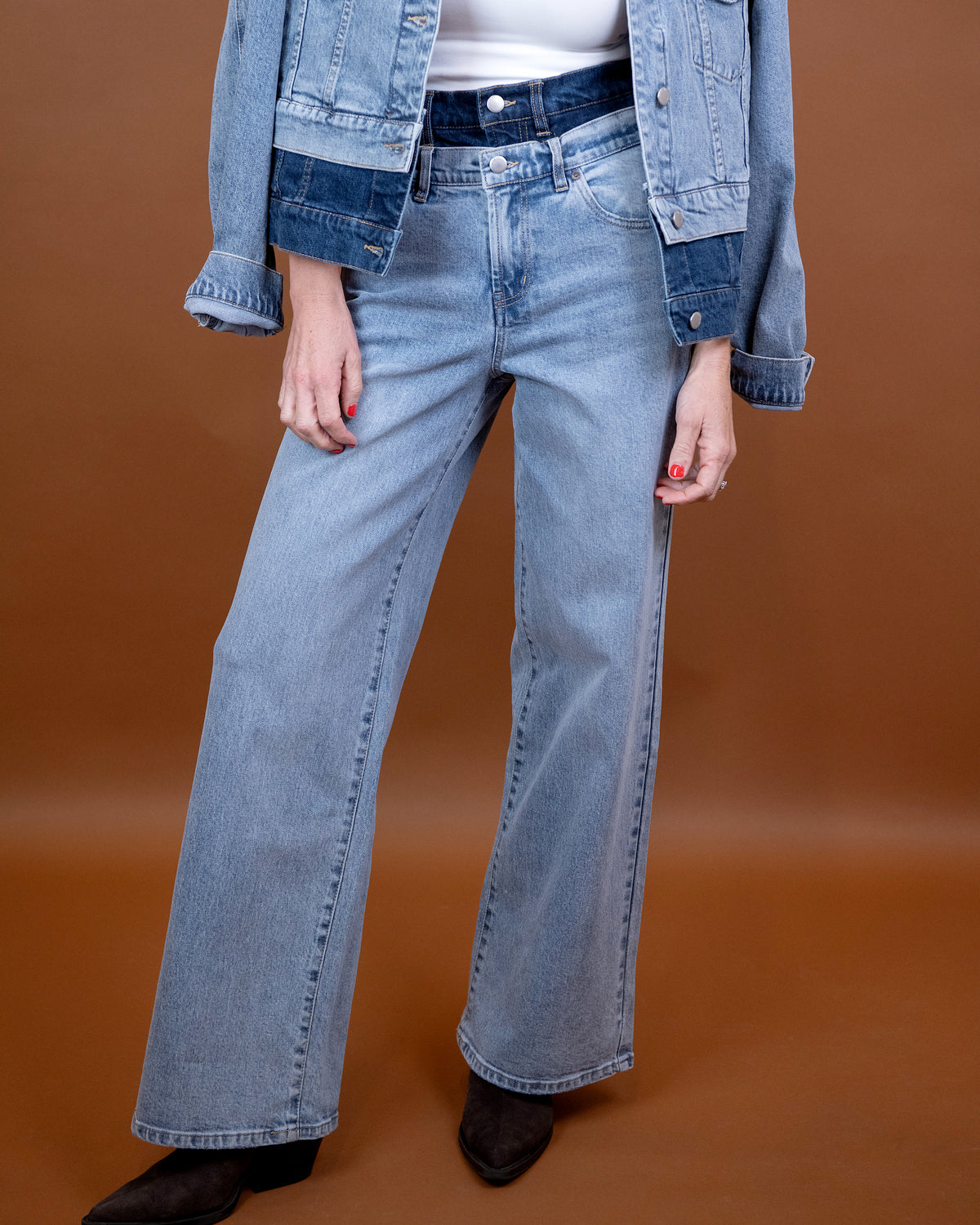 Gemma Double Denim Wide Leg