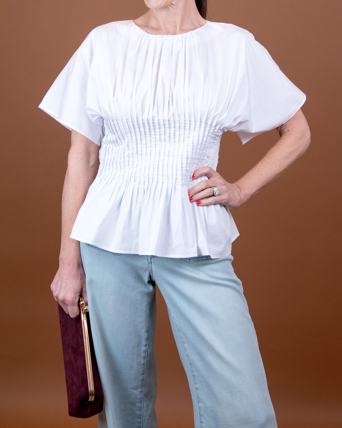 Daphne Pleated Waist Top