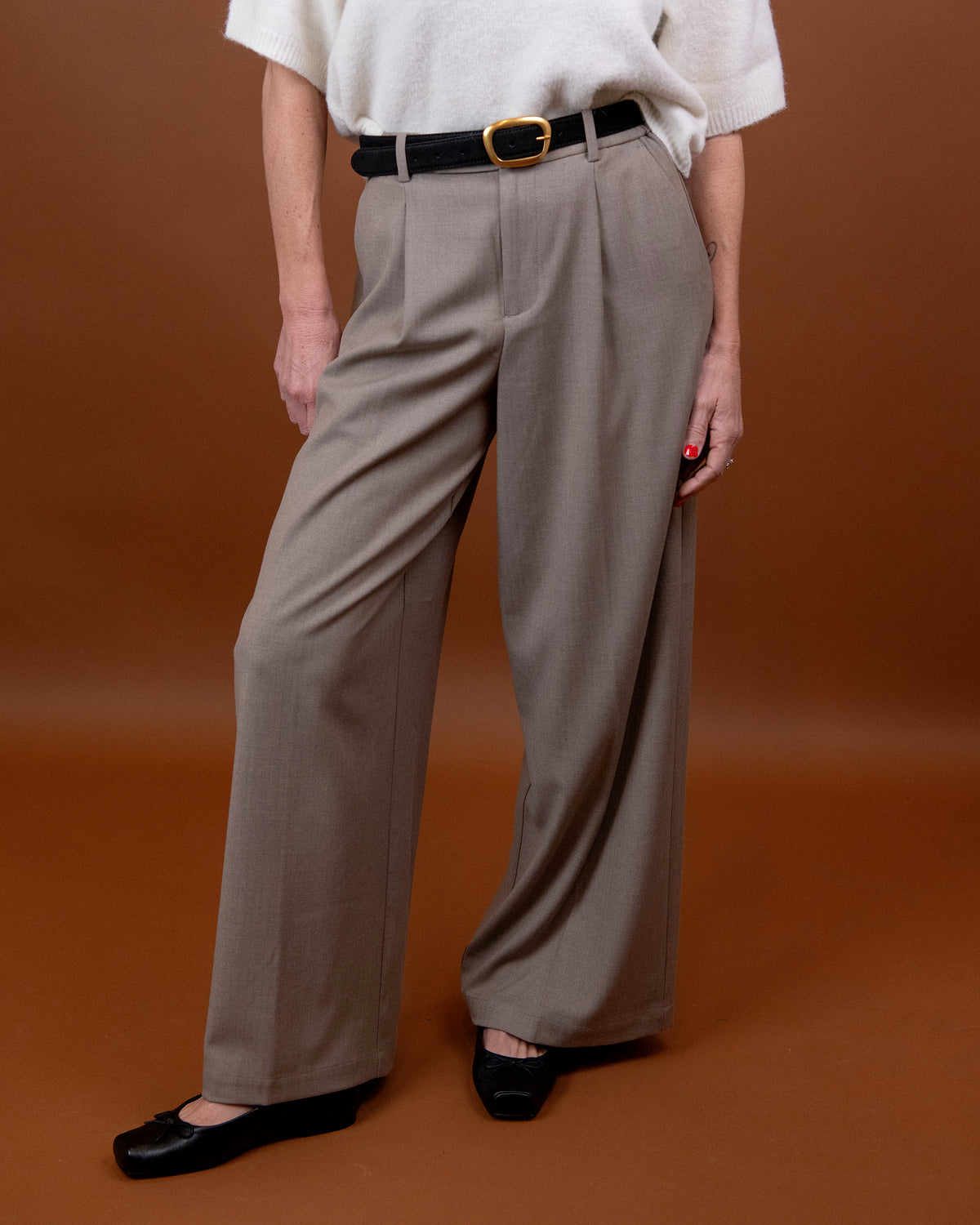 High Rise Wide Leg Trouser