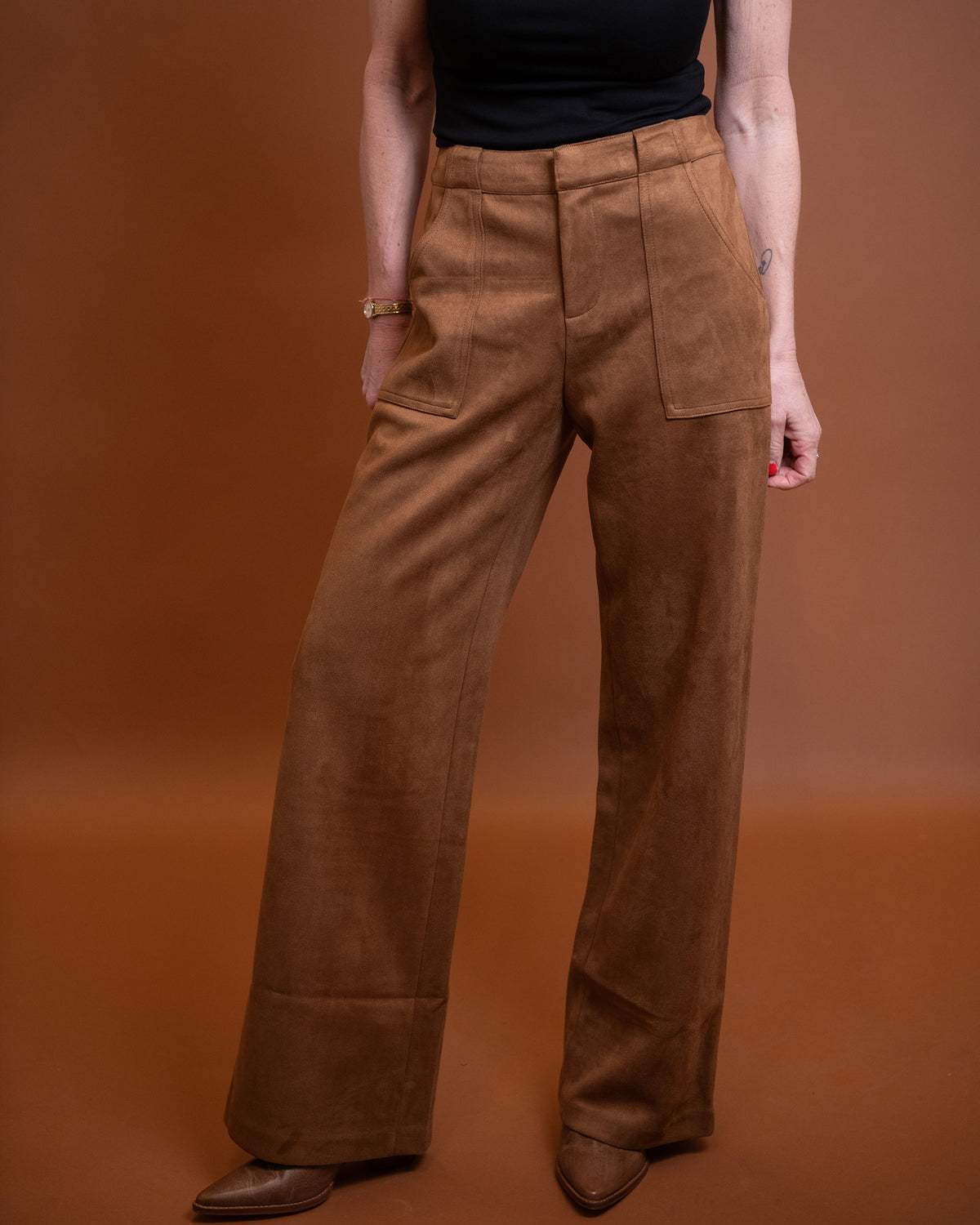 Diana Faux Suede Wide Leg