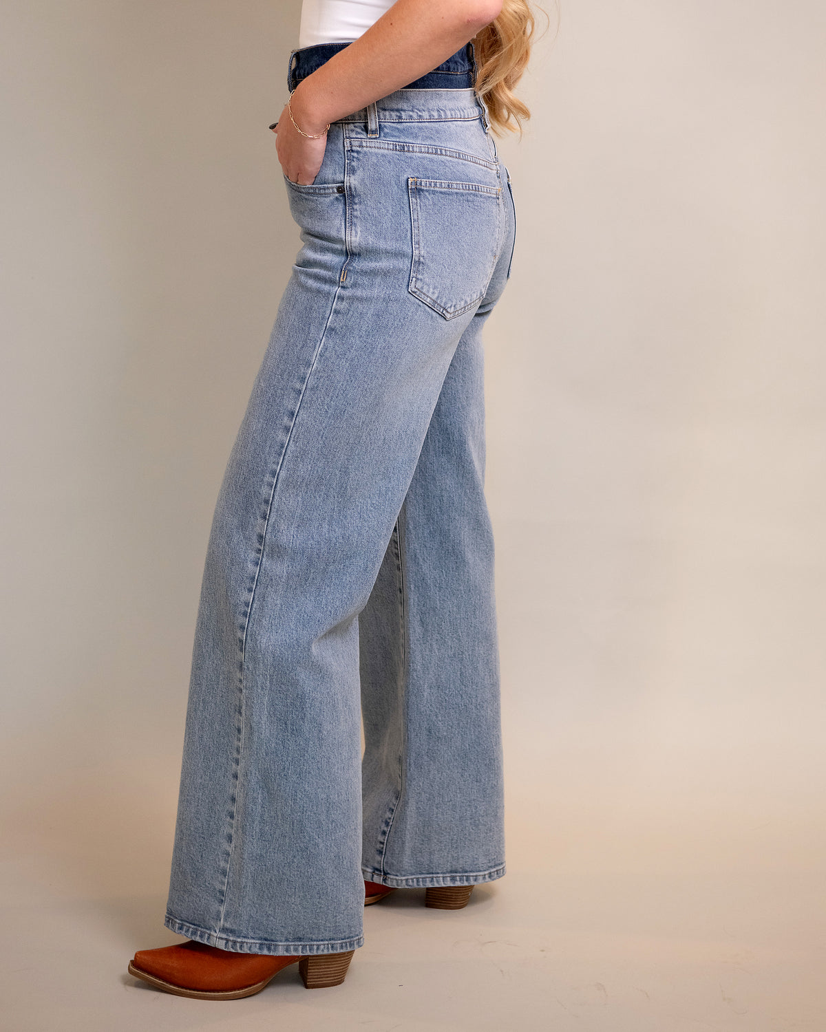 Gemma Double Denim Wide Leg