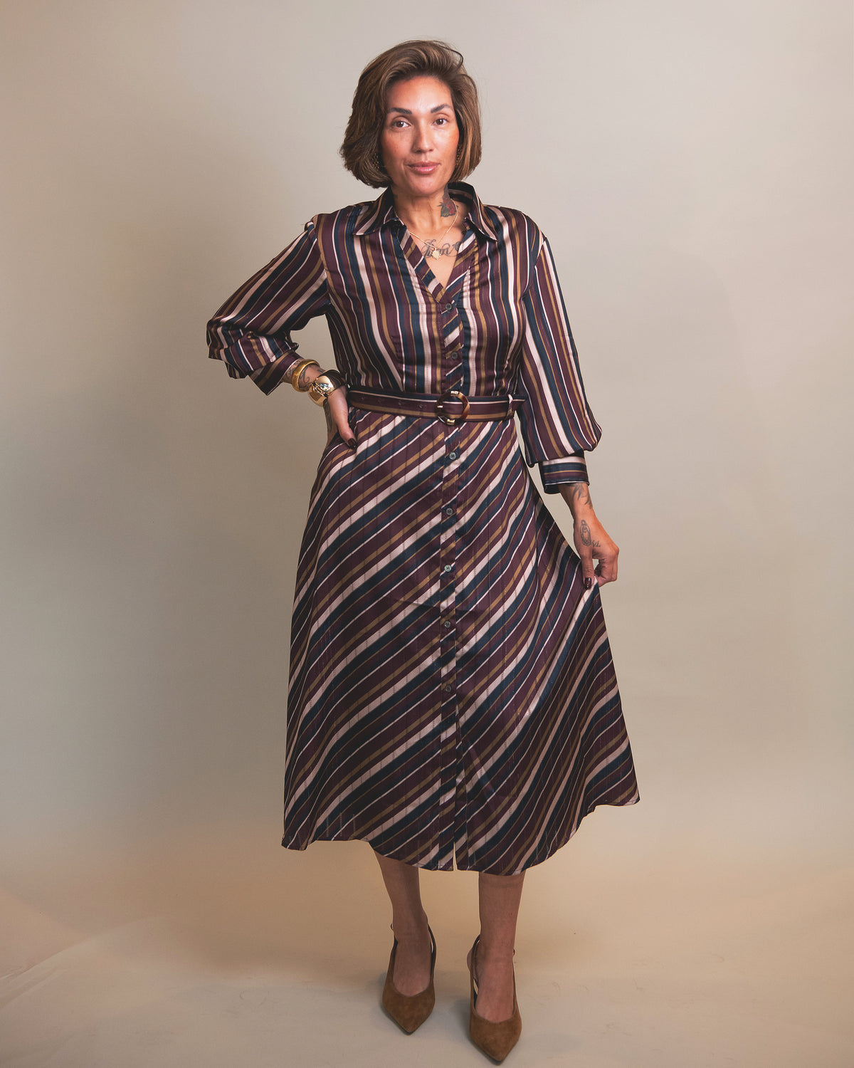 Aurelia Striped Dress