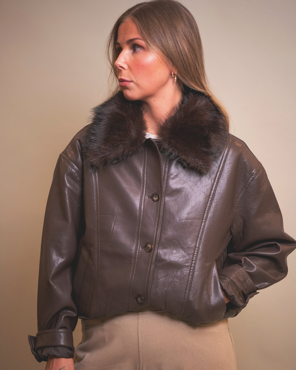 Marcie Faux Leather Jacket