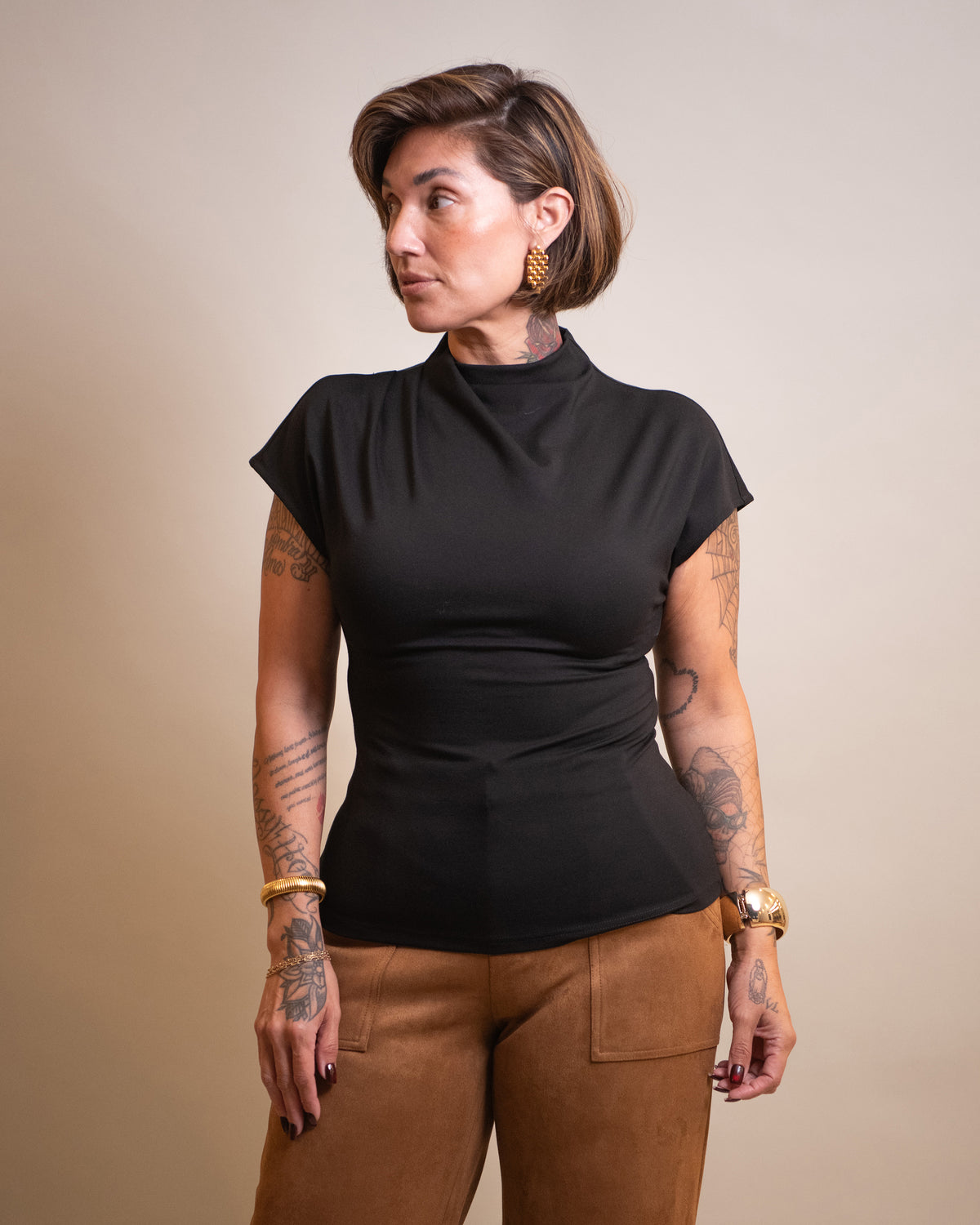 Sabrina Mock Neck Top