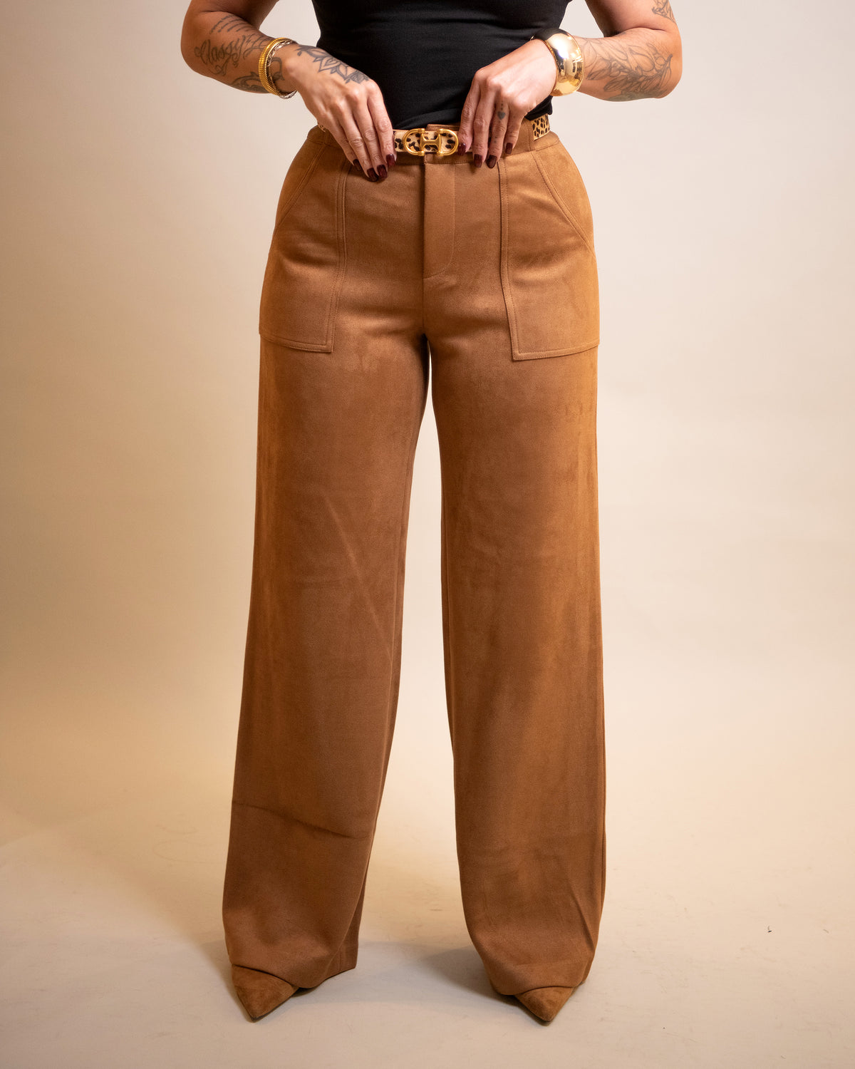 Diana Faux Suede Wide Leg