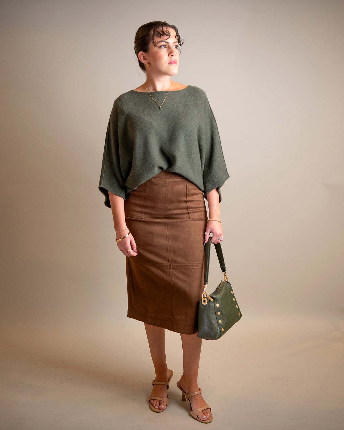 Lillian Suede Skirt