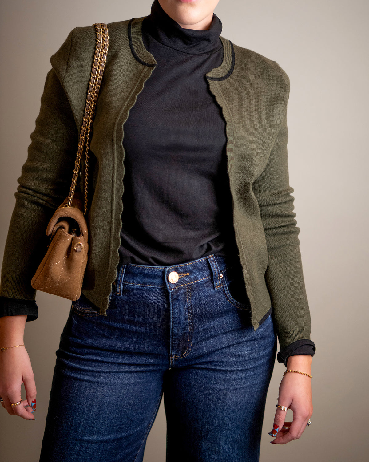 Zoellie Scalloped Edge Cardigan