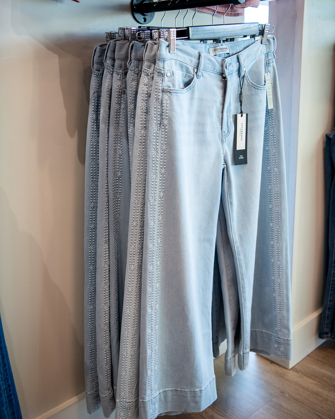 Stride Wide Leg Denim - Marine