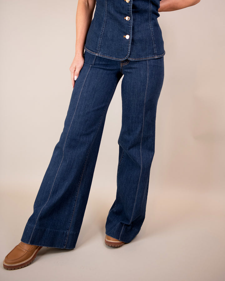 Good Waist Palazzo Jean - Indigo