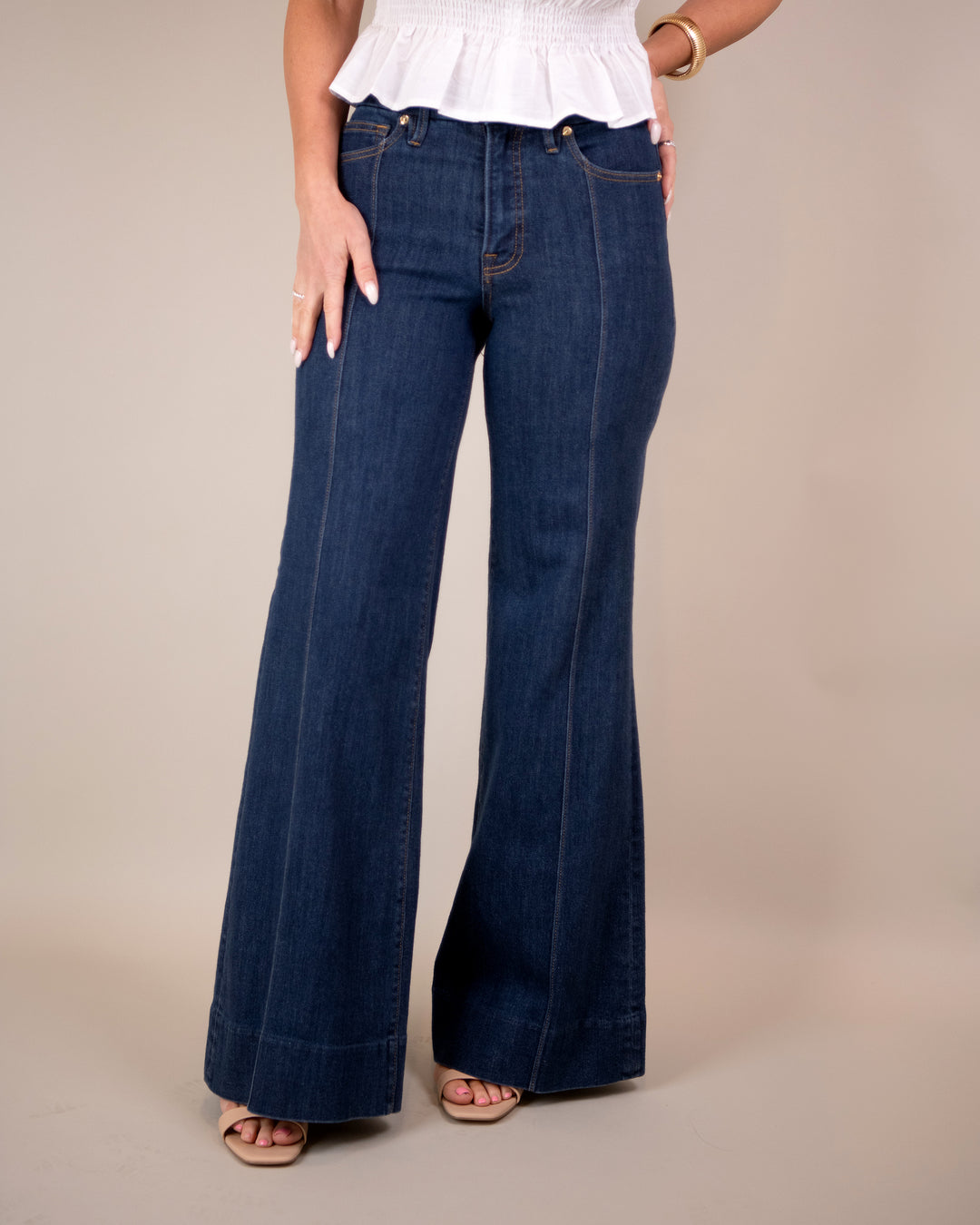 Good Waist Palazzo Jean - Indigo