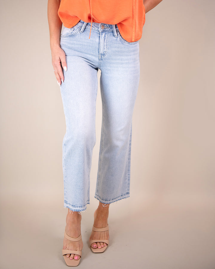 Slim Wide Crop Denim
