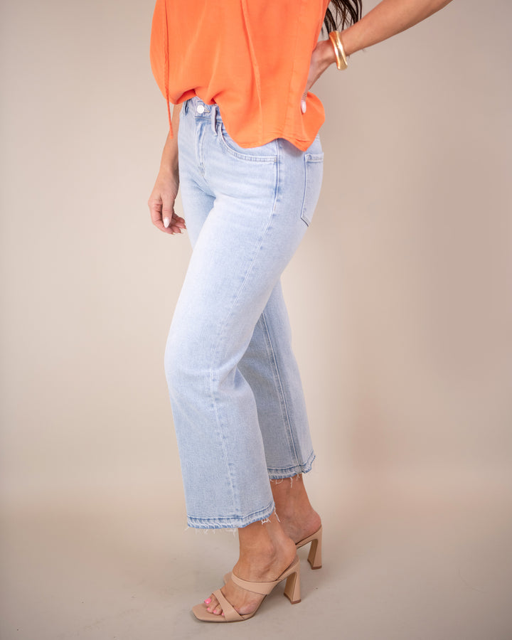 Slim Wide Crop Denim