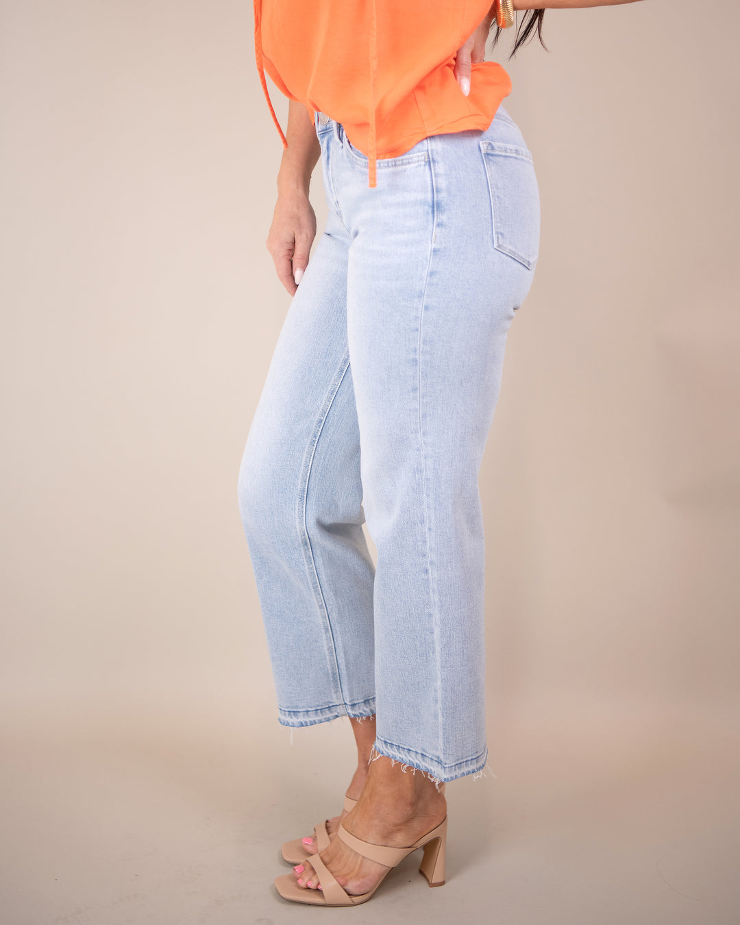 Slim Wide Crop Denim