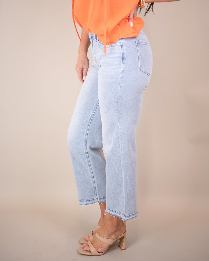Slim Wide Crop Denim