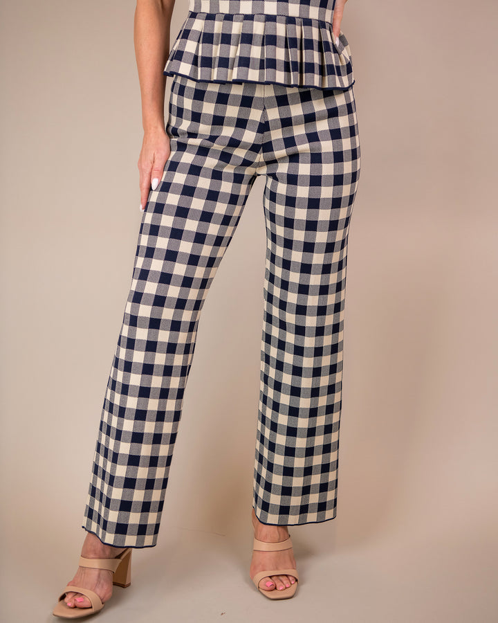 Monette Pant - Navy & Cream