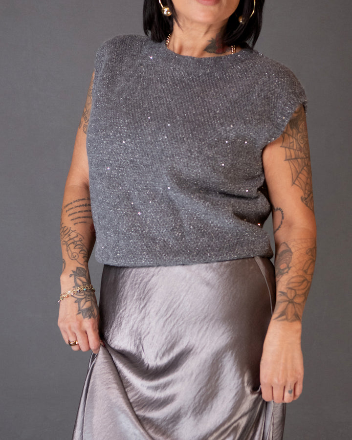 Mikey Sequin Knit Top
