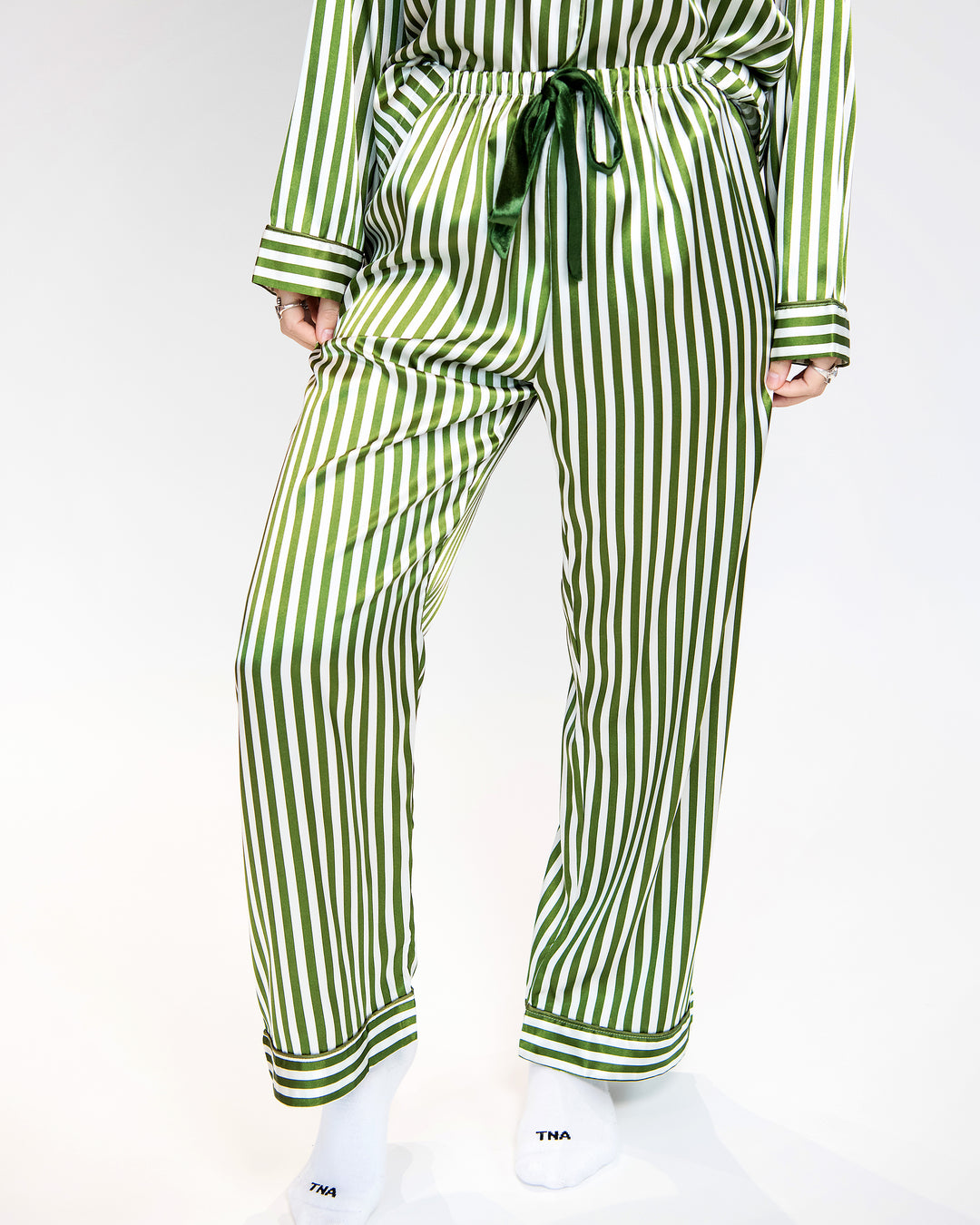 Emerald Striped Pajama Set