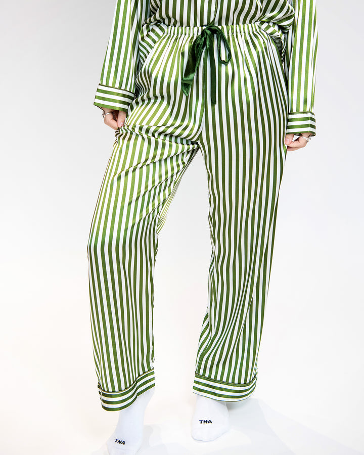 Emerald Striped Pajama Set