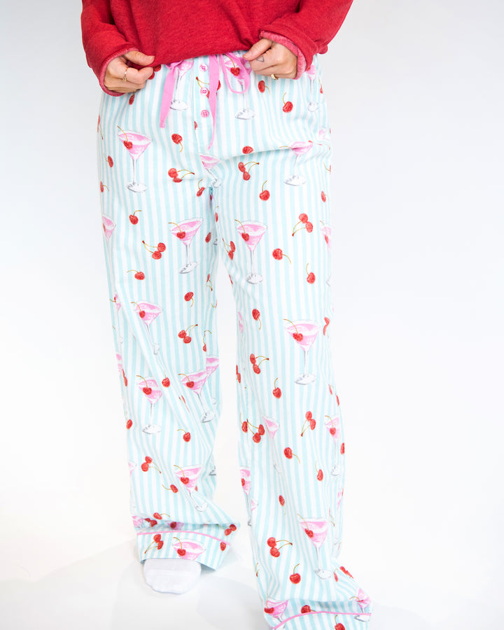 Cherry Cocktail Flannel Pant