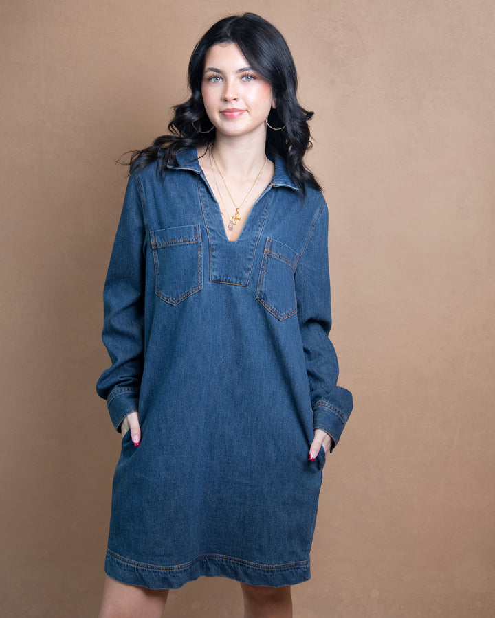 Lacey Denim Dress