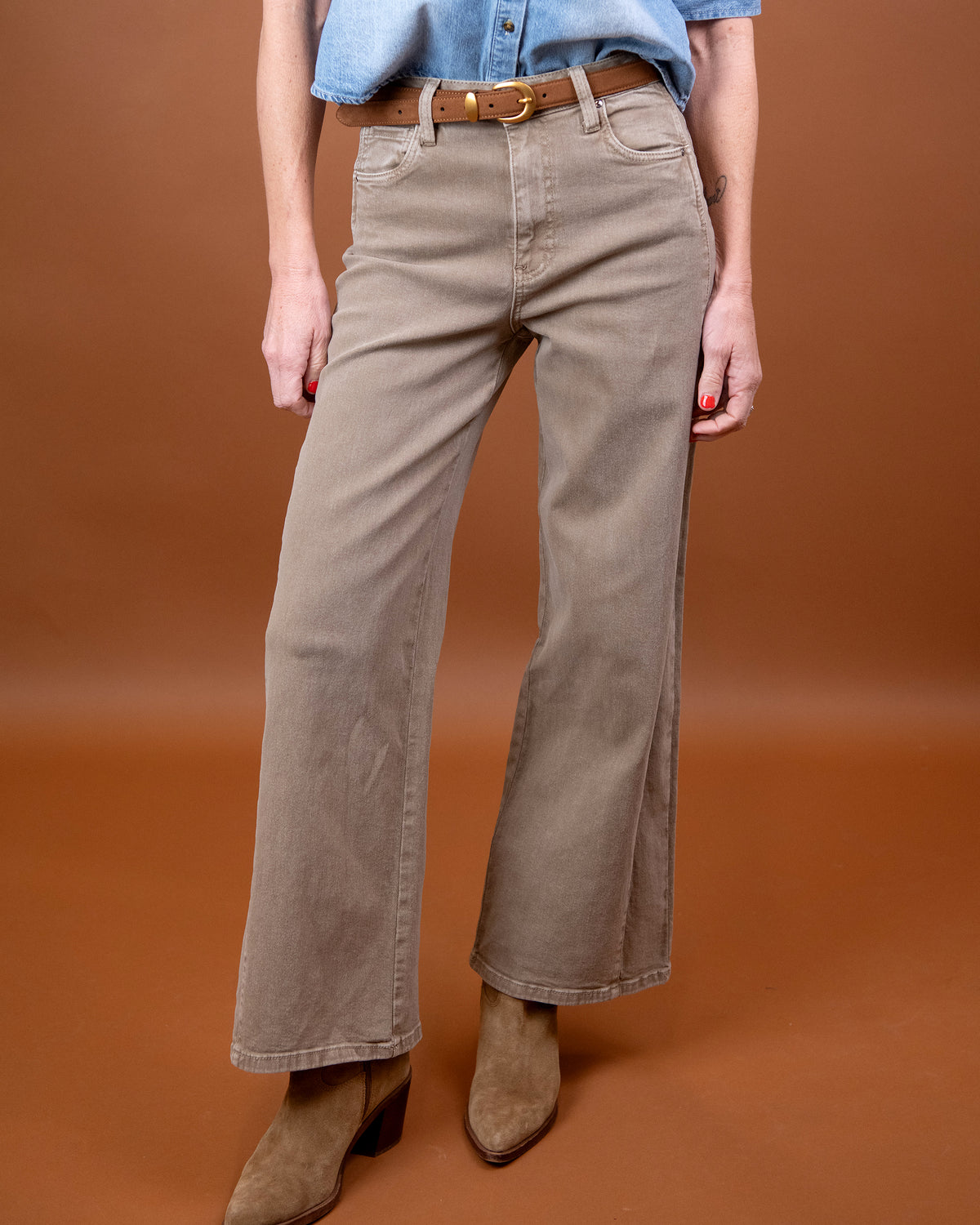 Meg Wide Leg - Milk Tea
