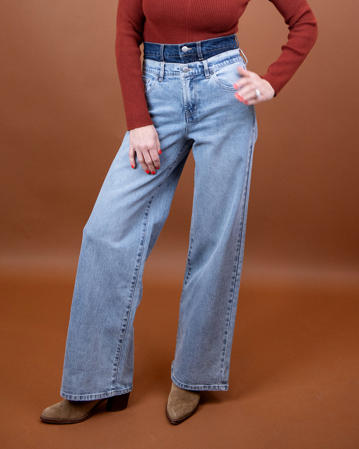 Gemma Double Denim Wide Leg