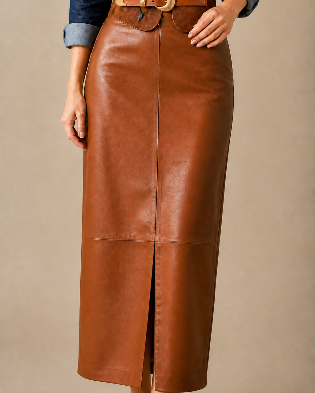 Serena Faux Leather Skirt