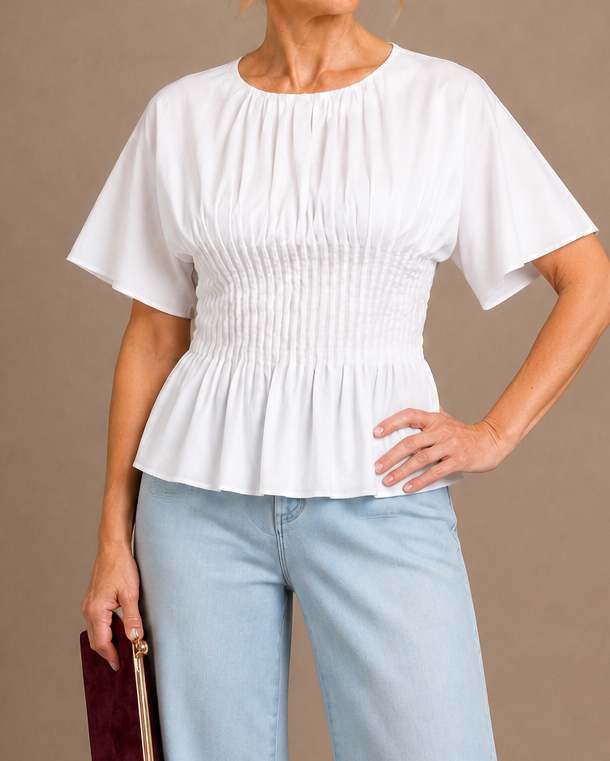Daphne Pleated Waist Top